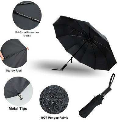 50'' Arc Automatic Vented Folding Golf Umbrella