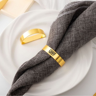 D-Shaped Metal Napkin Rings