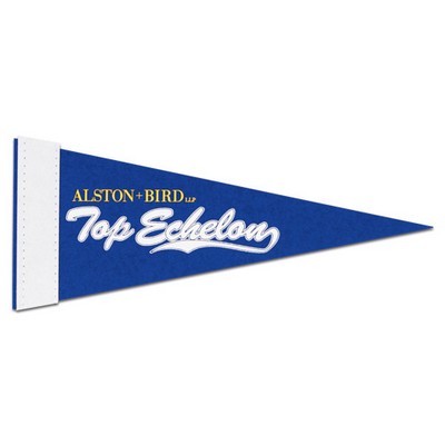 Colored Felt Pennant w/ 1" Sewn Strip (4"x10")