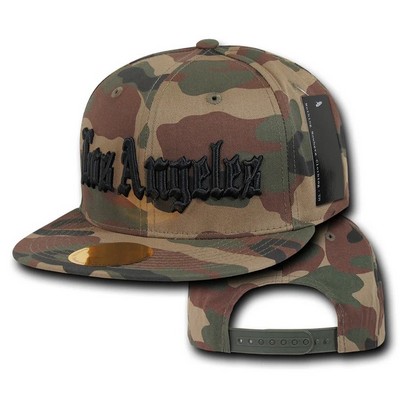 Los Angeles LA City Camo Snapback Country Cap w/Flat Bill