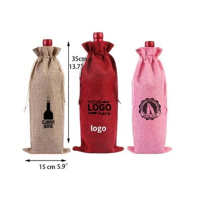 Drawstring Wine Bottle Gift Bags