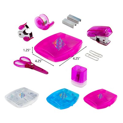 Mini Office Supply Kit Set with Portable Case