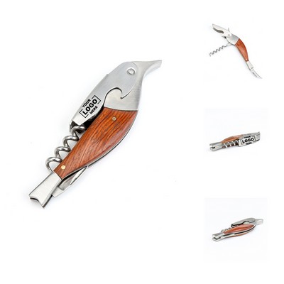 Wooden Bird Corkscrew