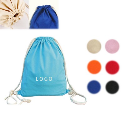 Canvas Drawstring Tote Bag