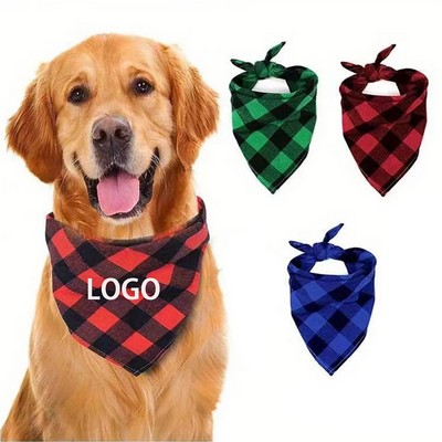 Christmas Buffalo Plaid Pet Bandana