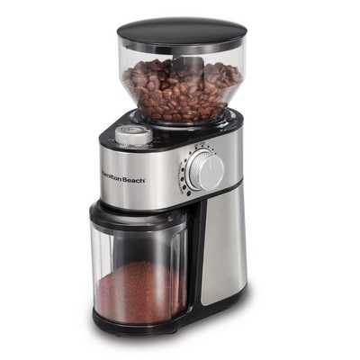 Hamilton Beach Burr Coffee Grinder, 18 Grind Settings, Grinds Enough To Brew 2-14 Cups Of Coffee, Du