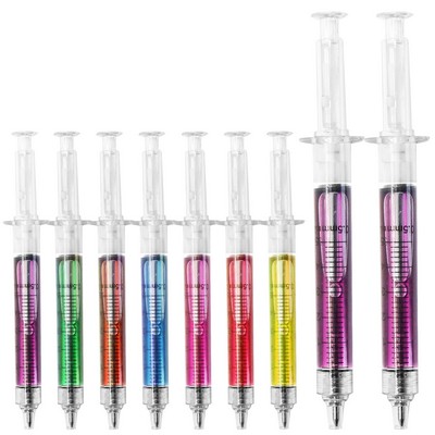 Multi-Color Retractable Syringe Ballpoint Pen