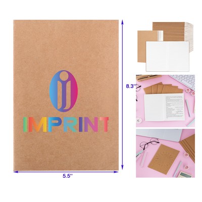 60 Pages Kraft Journal with Horizontal Lines