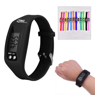 Silicone Pedometer Watch