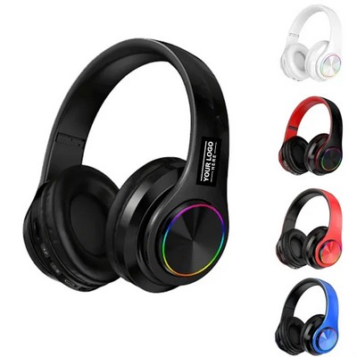 Wireless Headphones with LED Light Effects