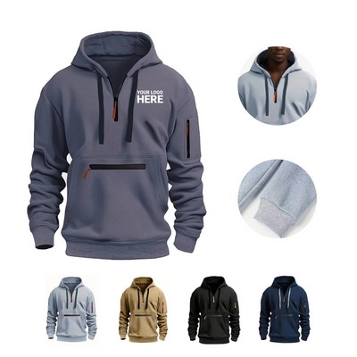 Fleece-Lined Hoodie Sweatshirt