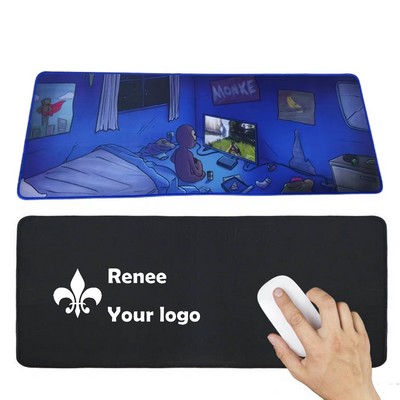 Large Size Mouse Pad w/Stitched Edges and Full Color Dye Sublimation