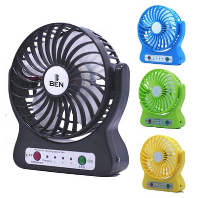 USB rechargeable portable mini fan