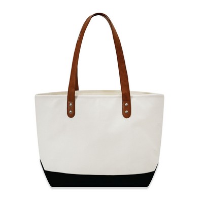 Large Classic Leather Handle Tote - Blank (20.5"x13"x6.7")