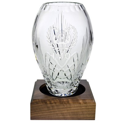 8" European Crystal Vase With Base