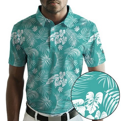 Men's Golf Polo - Teal Paradise Men's