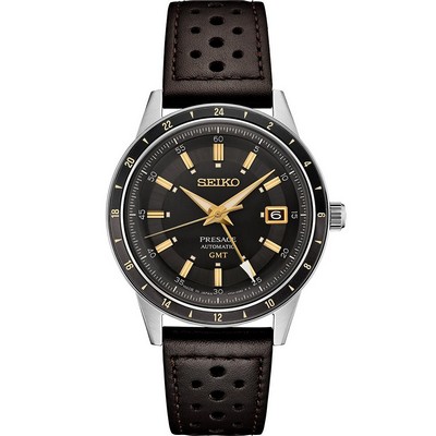 Seiko Watch Presage Style 60S Ss Automatic Gmt Gray Dial