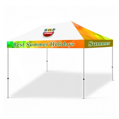 10' x 15' Standard Hex Canopy with Dye Sublimation and Aluminum Frame