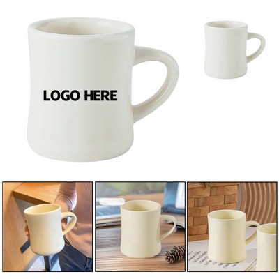 11 oz Milky White Ceramic Mugs with Personalized Logo