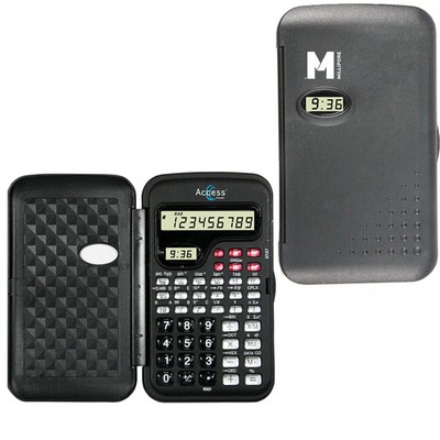 Scientific Calculator and LCD Clock-BLACK