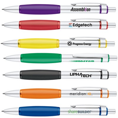 Soft Rubber Grip Aluminum Ballpoint Pen