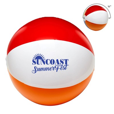 16" Six Color Beach Ball