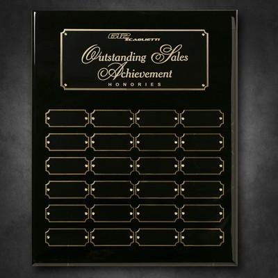 Black Piano Finish Perpetual Plaque 12" x 15"