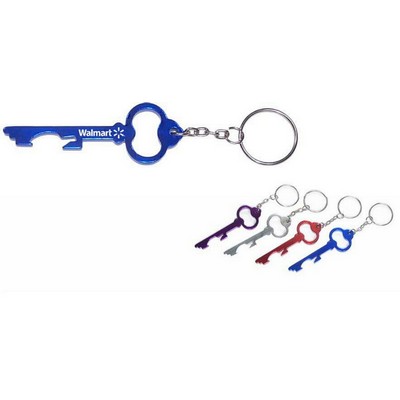 Skeleton Key Look Aluminum Bottle Opener w/Keychain