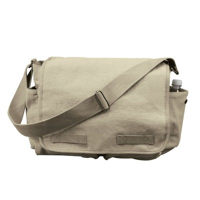 Khaki Vintage Classic Messenger Bag