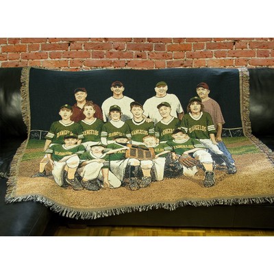 Custom Woven Photo Tapestry Throw Blanket, Made in USA - Size XL