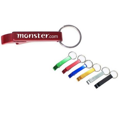 Aluminum Bottle Opener/Tab Remover w/Keychain (6 Week Production)