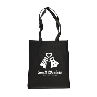 Non-Woven PP Black Shopper (13"x6"x15")