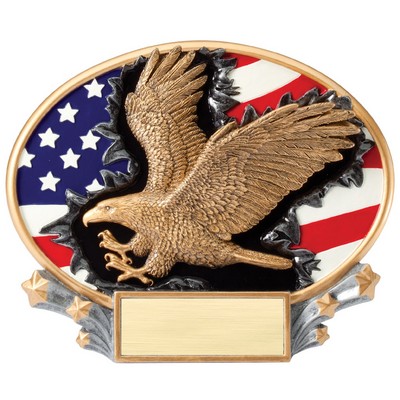 Eagle - Xplosion Oval Resin Awards - 7-1/4" x 6" Tall