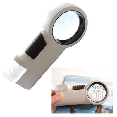 Hand Held Magnifier with 2 LED Lights (Black)