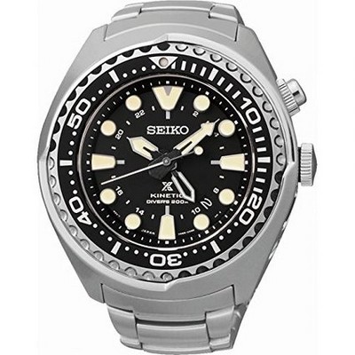 Seiko Men's Prospex Kinetic Black Dial Diver's Watch