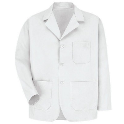 Red Kap™ Men's Three Button Lapel Counter Coat - White