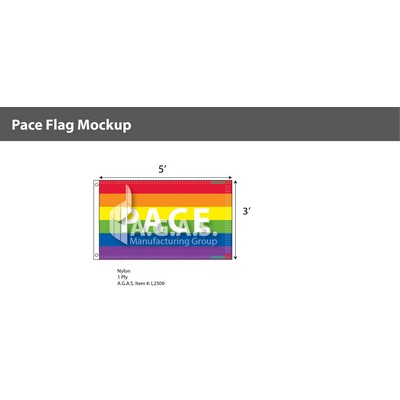 Rainbow Pace Flag 3'X5'