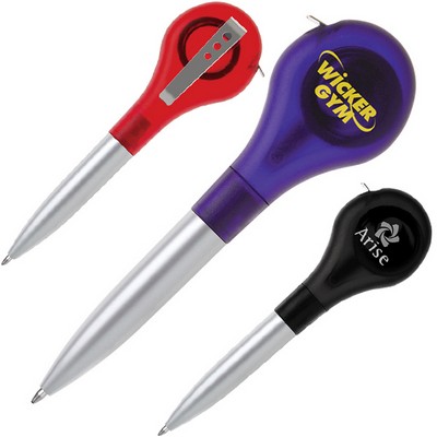 2-in-1 Twist Action Retractable Plastic Pen w/ Measuring Tape (OUTDATED)