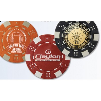 Dice Poker Chips (Gold Foil Stamped)