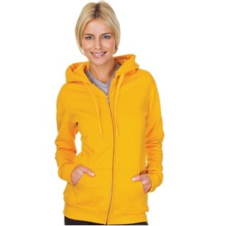 Ladies Full Zip Pre Washed Hooded Sweatshirt (Union Made)