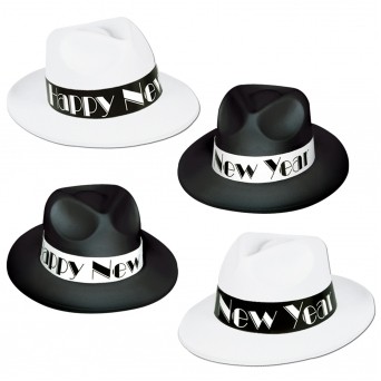 Black & White Chicago Swing Fedora Hats