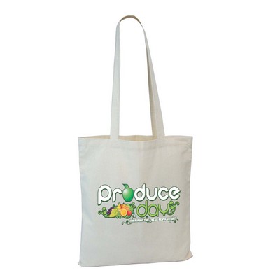 Natural 5oz Cotton Canvas Tote Bag with 25" Long Handles