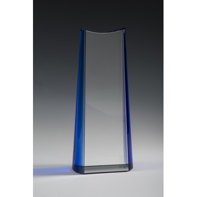 Mazatlan Optic Crystal Award w/Blue Accent