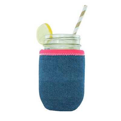 Denim Jar Kaddy + Bias Trim