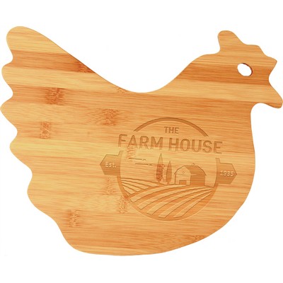 Bamboo Cutting Board - Hen