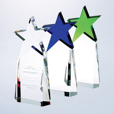 Triumphant Star Award with Clear Star, 4"x9"H