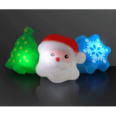 Blinky Soft Christmas Rings - ASSORTED Santa, Tree & Snowflake