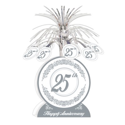 Silver 25th Anniversary Centerpiece