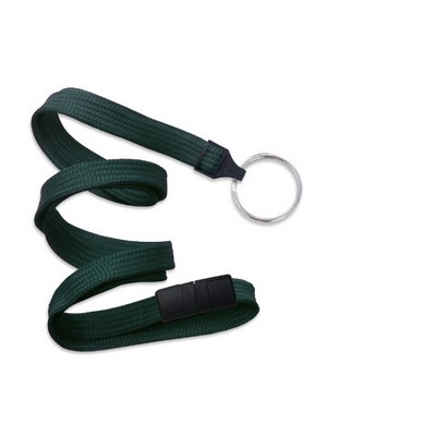 3/8" Breakaway Blank Lanyard w/Split Ring (Forest Green)