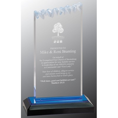 Blue Frosted Impress Acrylic Award